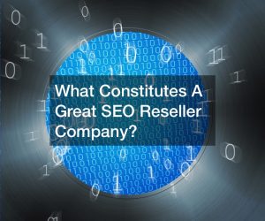 What Constitutes A Great SEO Reseller Company?